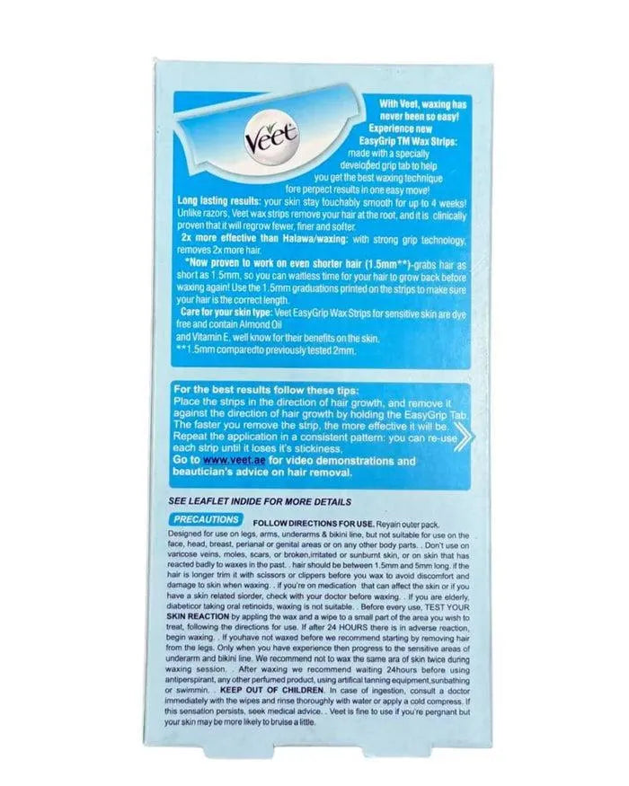 Veet Wax Strips for Smooth Legs & Body 200+
