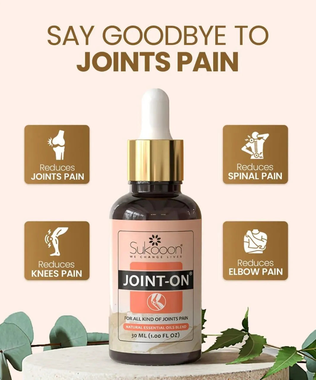 Joint-On Essential Oil for Joints & Knee Pain Relief 30ml