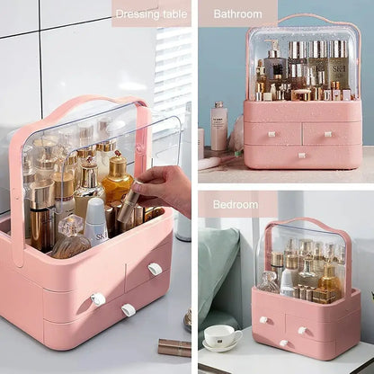 Premium Cosmetic Storage Box with 3 Drawers