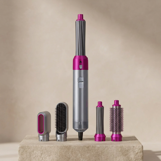 Stylish Pink Silver Curler for Pakistani Hair