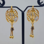 Heavy Gold Earrings With Die for Ladies ER00043